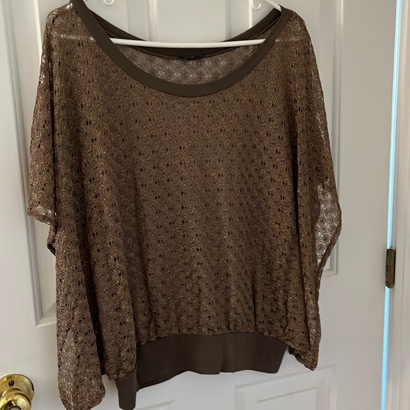 Express gold/brown top, size XS - Picture 1 of 4